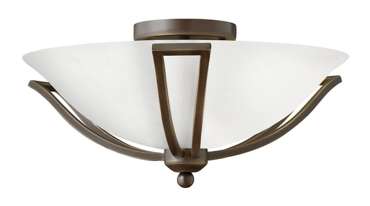 Bolla Medium Flush Mount In Dark Brass Finish