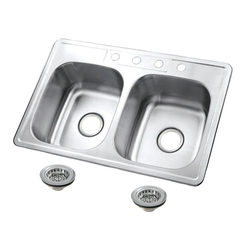 Studio 33 Inch Drop-In Kitchen Sink in Polished Chrome