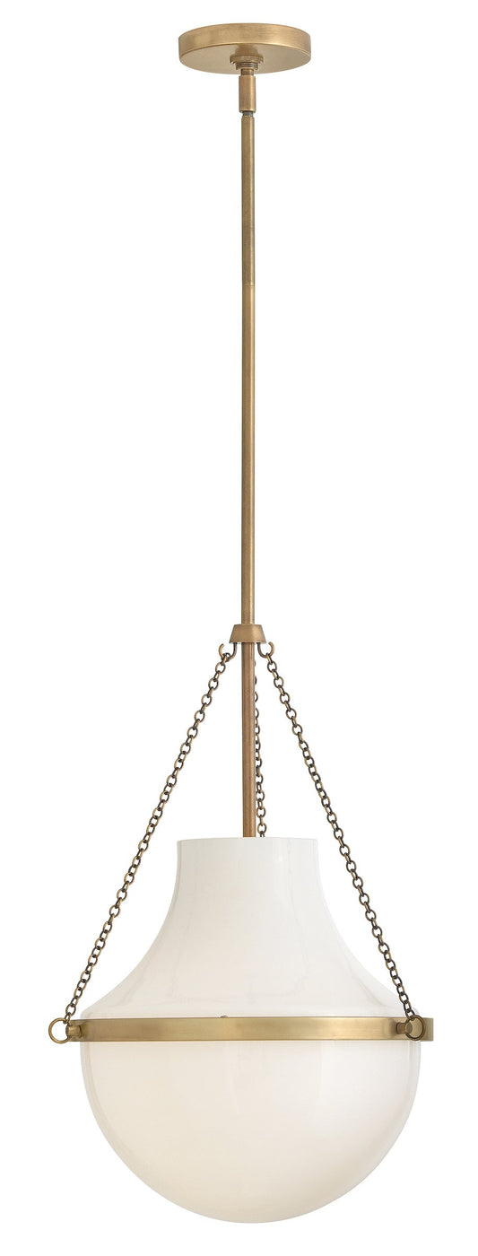 Collins Medium Pendant In Light Brass Finish
