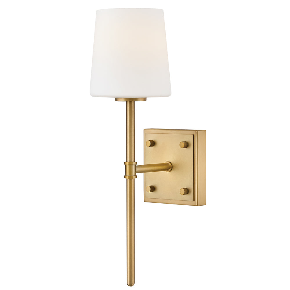 Saunders Medium Sconce In Light Brass Finish
