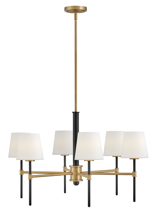 Saunders Medium Chandelier In Black Finish