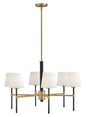 Saunders Medium Chandelier In Black Finish