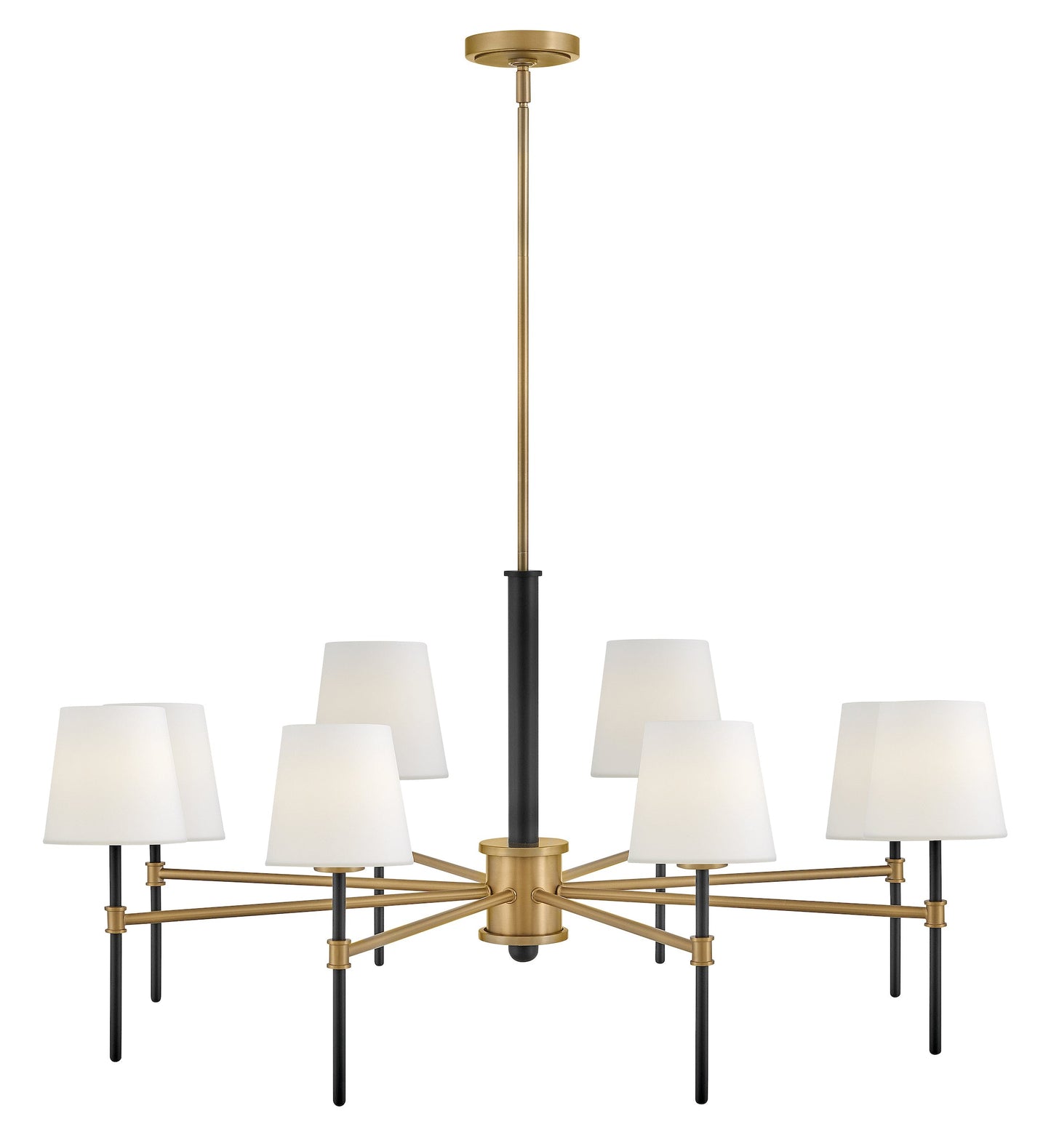 Saunders Large Chandelier In Black Finish