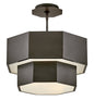 Facet Medium Convertible Flush Mount In Black Finish