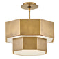 Facet Medium Convertible Flush Mount In Light Brass Finish