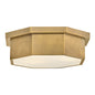 Facet Medium Flush Mount In Light Brass Finish