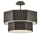 Facet Medium Convertible Chandelier In Black Finish