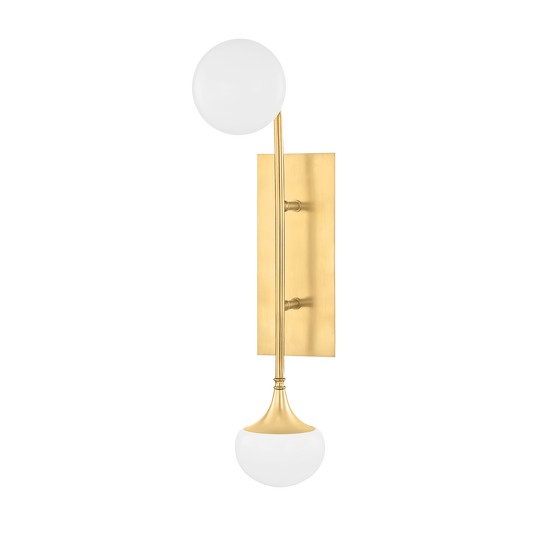 Fleming Wall Sconce with Aged Brass Finish