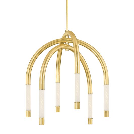 ZEME Chandelier In VINTAGE POLISHED BRASS Finish