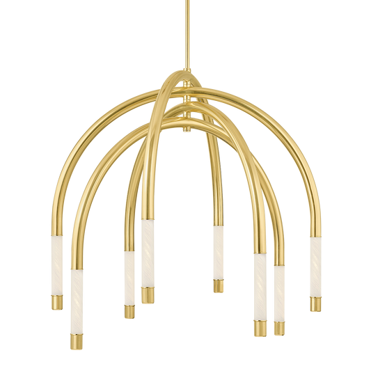 ZEME Chandelier In VINTAGE POLISHED BRASS Finish
