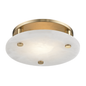 Croton Flush Mount with Aged Brass Finish