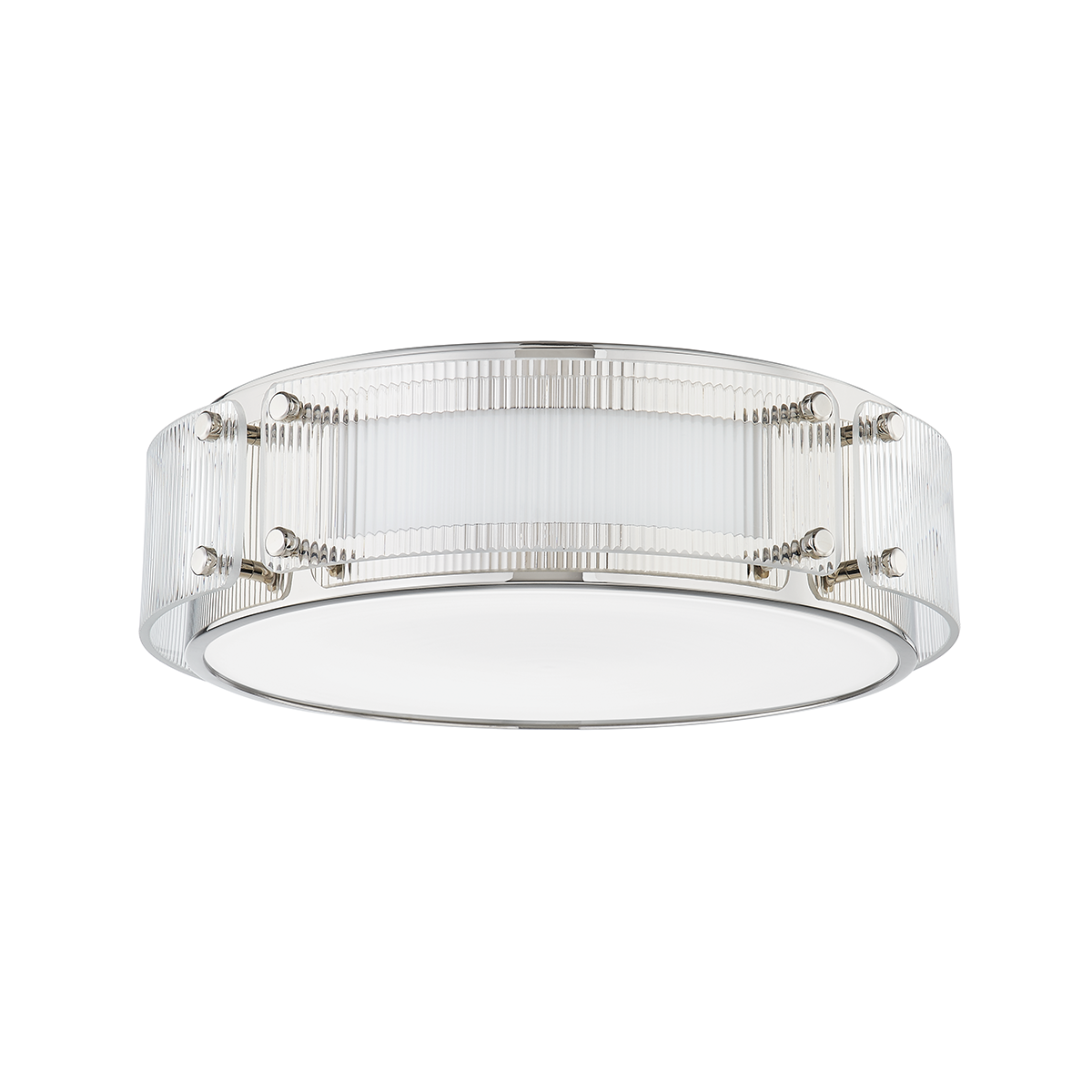 CLIFFORD Flush Mount with Polished Nickel Finish