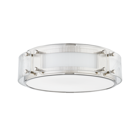 CLIFFORD Flush Mount with Polished Nickel Finish