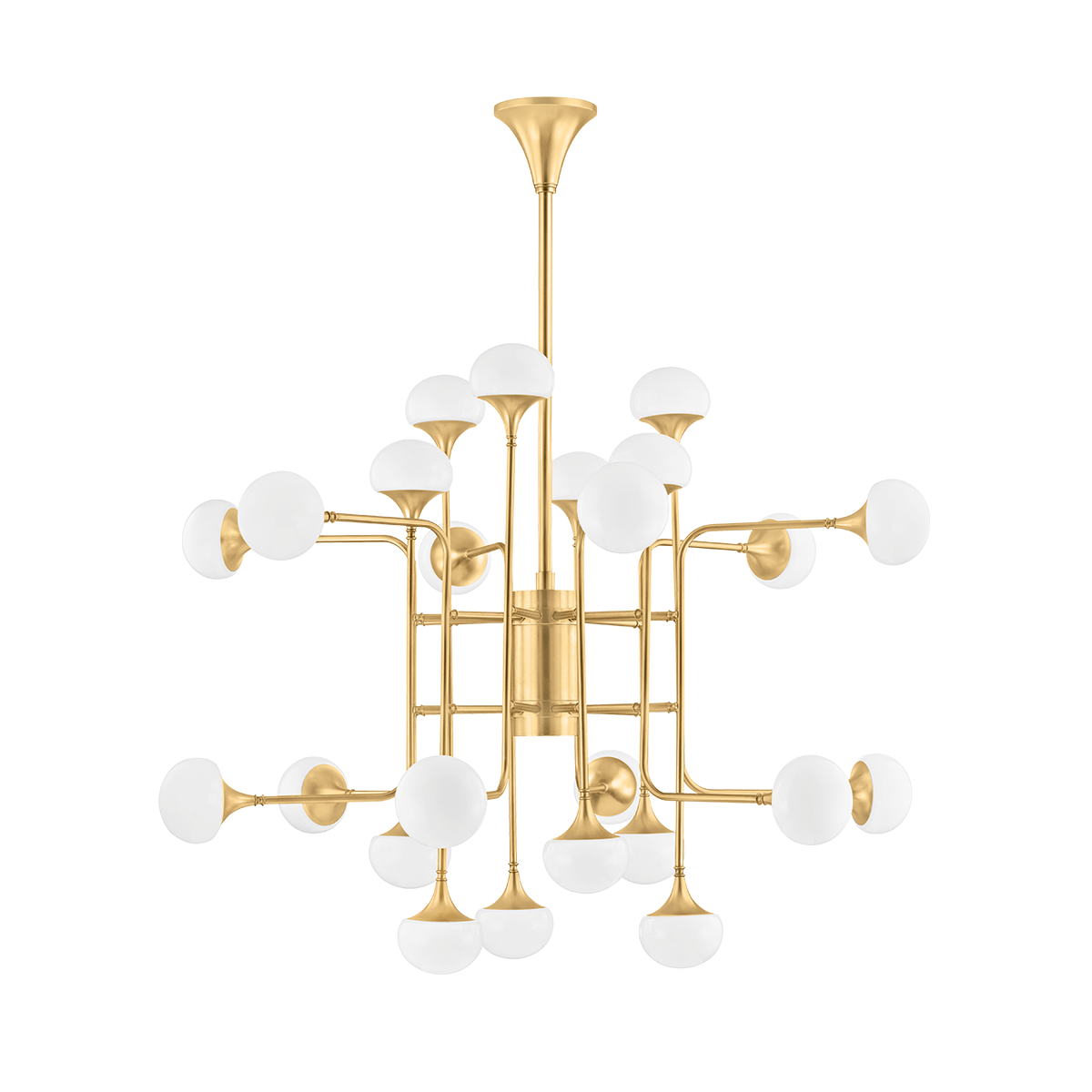 Fleming Chandelier with Aged Brass Finish
