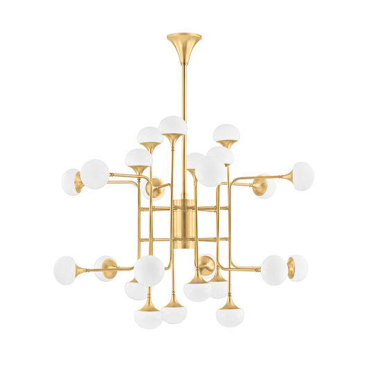 Fleming Chandelier with Aged Brass Finish