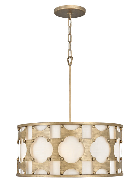 Carter Small Drum Chandelier In Gold Finish