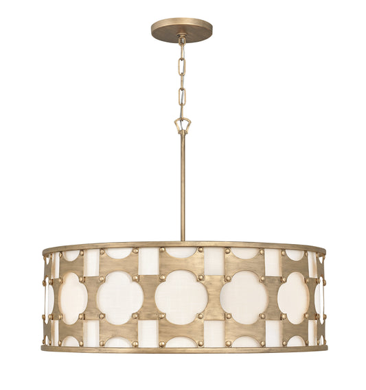 Carter Medium Drum Chandelier In Gold Finish