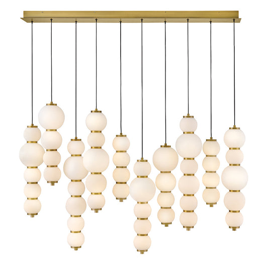 Trigo Large Multi Light Linear In Light Brass Finish