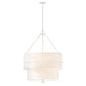 Baya Medium Drum Chandelier In White Finish