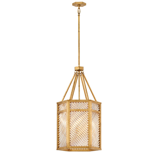 Sura Large Pendant In Gold Finish