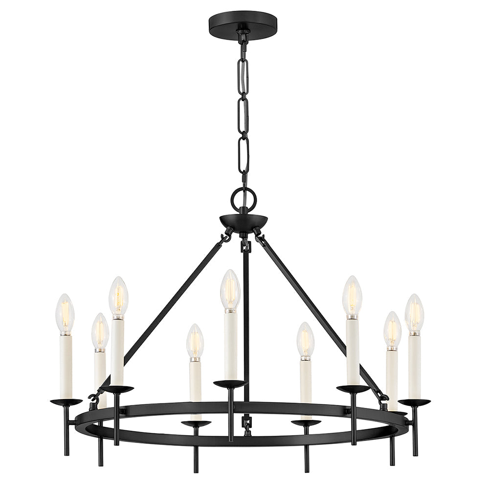 Copley Medium Ring Chandelier In Black Finish