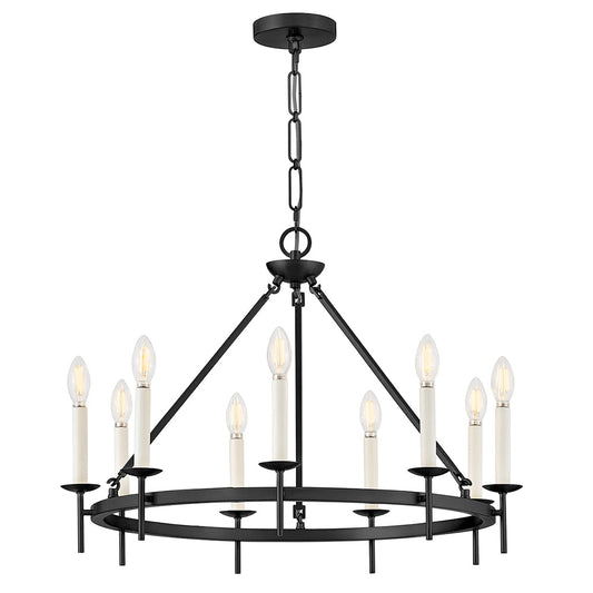 Copley Medium Ring Chandelier In Black Finish