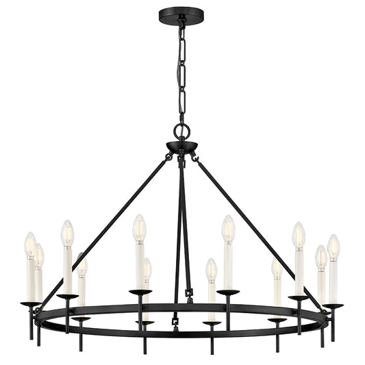 Copley Large Ring Chandelier In Black Finish