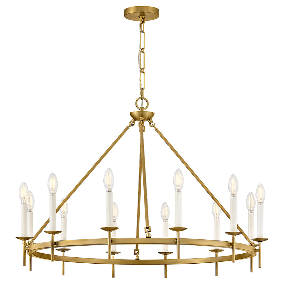 Copley Large Ring Chandelier In Light Brass Finish