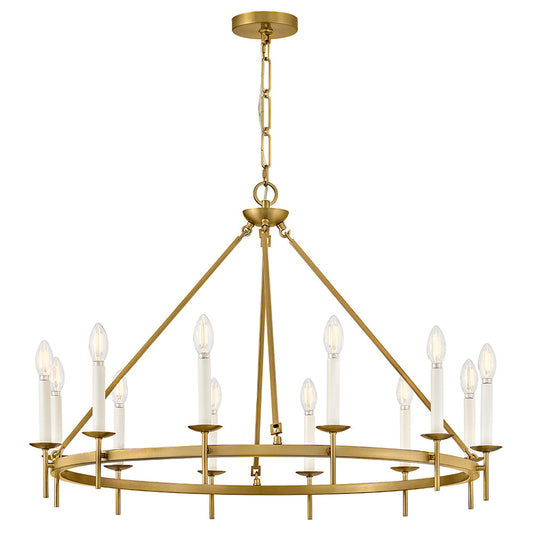 Copley Large Ring Chandelier In Light Brass Finish