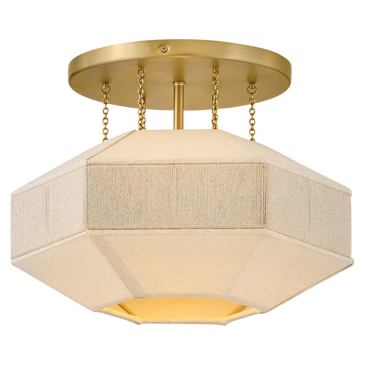Lyla Medium Semi-Flush Mount In Light Brass Finish