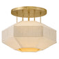 Lyla Medium Semi-Flush Mount In Light Brass Finish