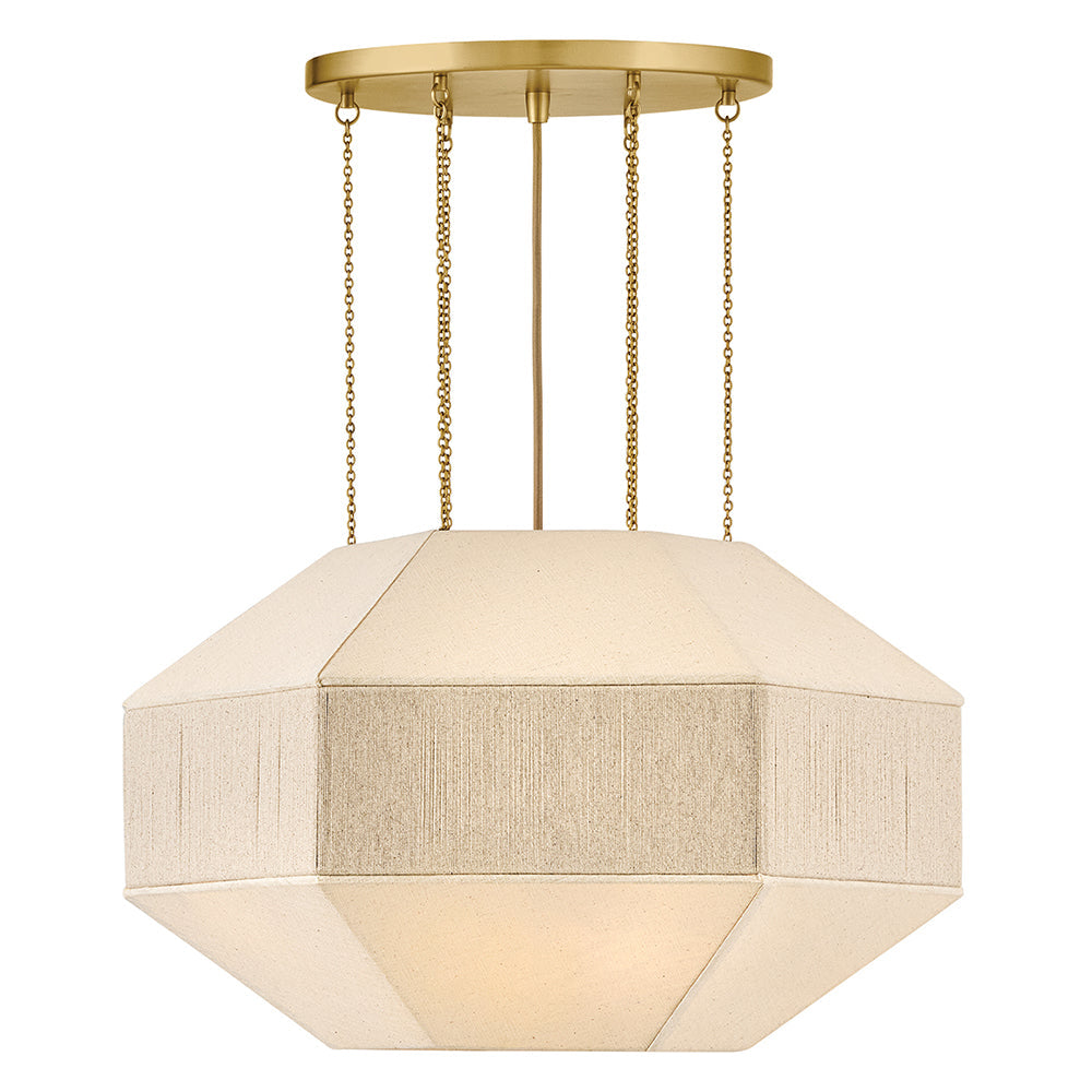 Lyla Medium Convertible Chandelier In Light Brass Finish