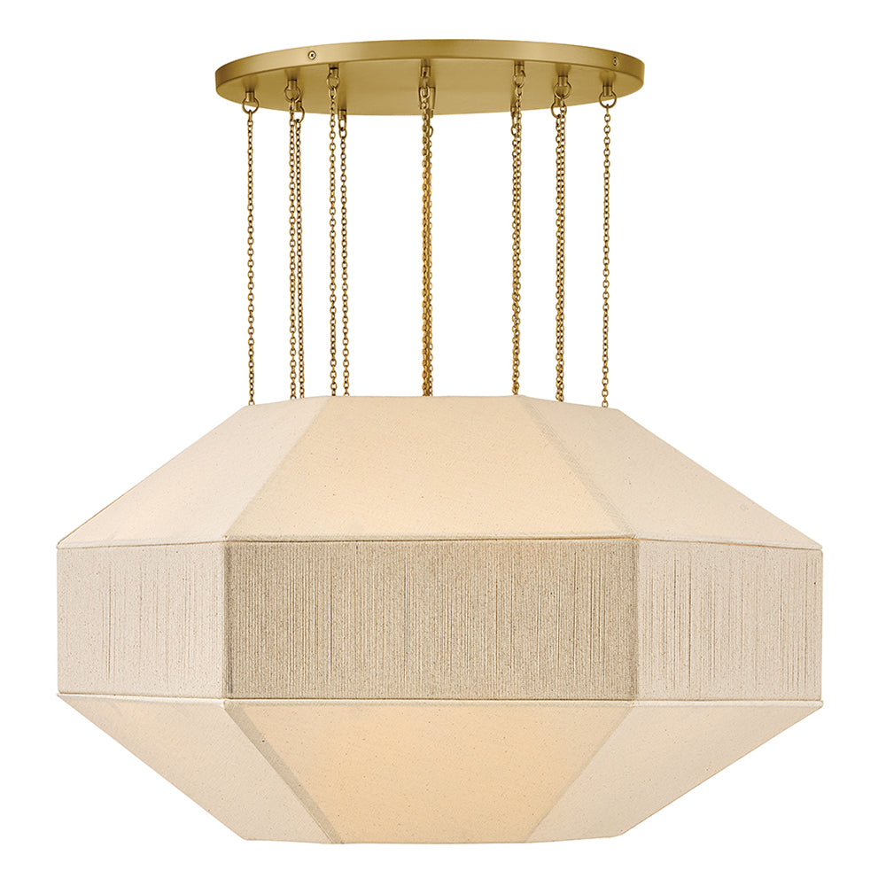 Lyla Medium Convertible Chandelier In Light Brass Finish