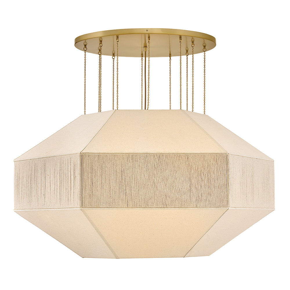 Lyla Large Convertible Chandelier In Light Brass Finish