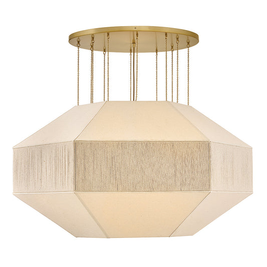 Lyla Large Convertible Chandelier In Light Brass Finish
