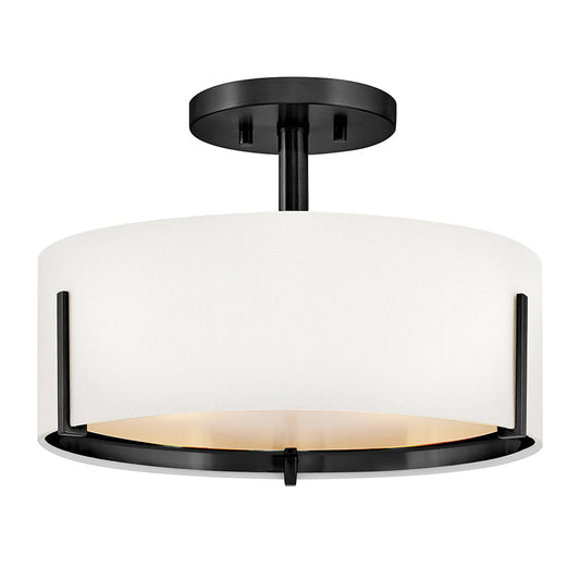 Halle Medium Semi-Flush Mount In Black Finish