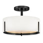 Halle Medium Semi-Flush Mount In Black Finish