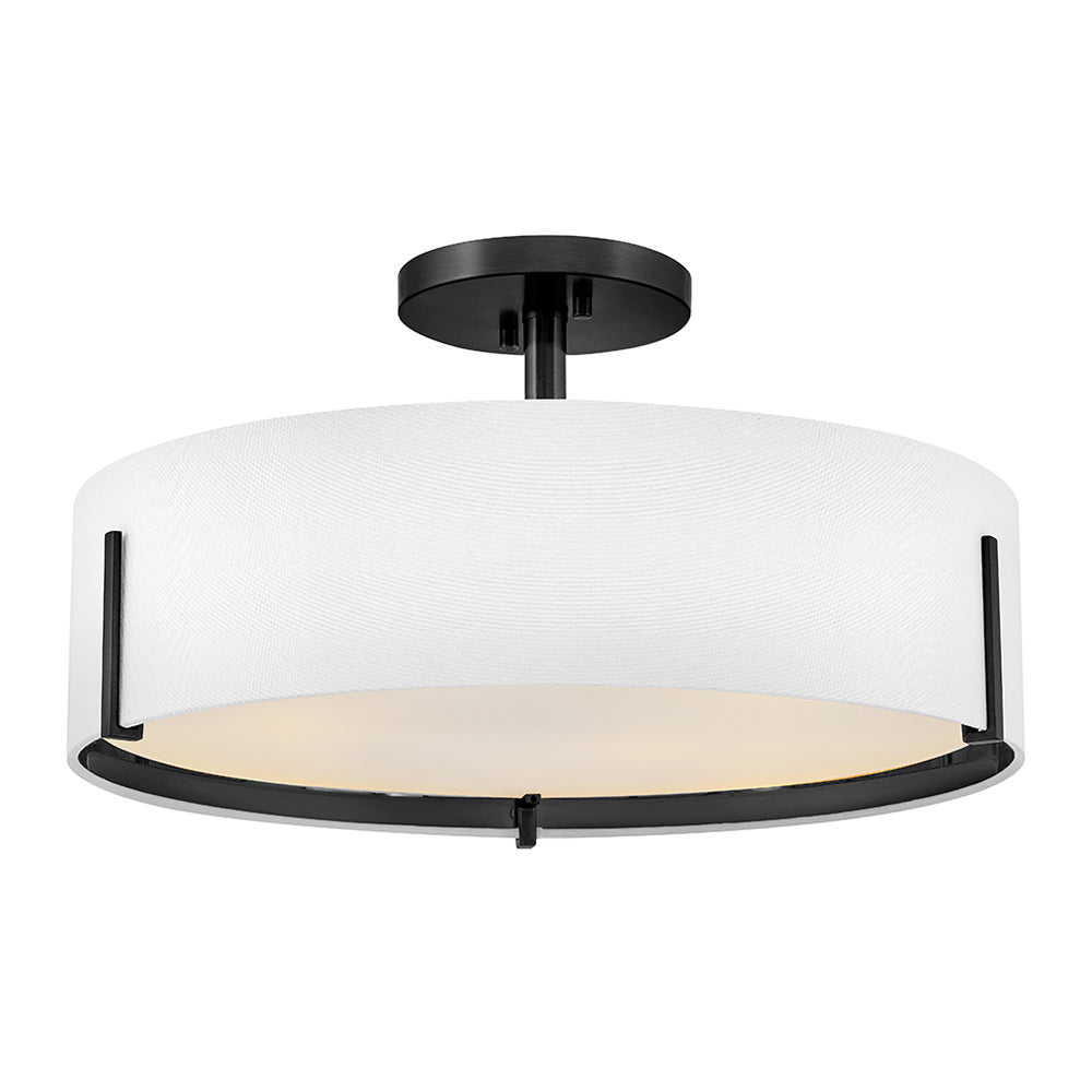 Halle Medium Semi-Flush Mount In Black Finish