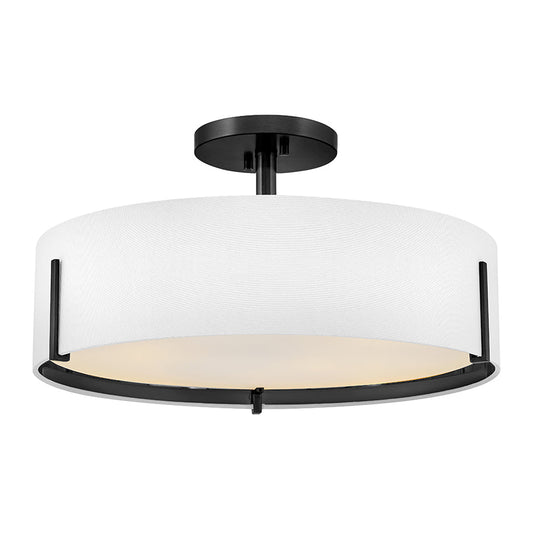 Halle Medium Semi-Flush Mount In Black Finish
