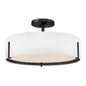 Halle Medium Semi-Flush Mount In Black Finish