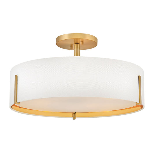 Halle Medium Semi-Flush Mount In Light Brass Finish