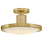 Kieran Medium Semi-Flush Mount In Light Brass Finish