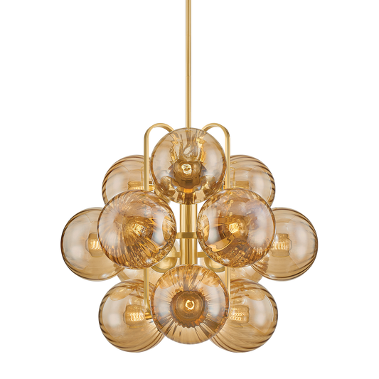 CRONUS Chandelier In VINTAGE POLISHED BRASS Finish