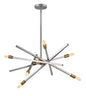 Archer Medium Adjustable Single Tier Chandelier In Brushed Nickel Finish
