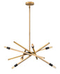 Archer Medium Adjustable Single Tier Chandelier In Light Brass Finish
