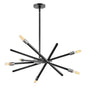 Archer Medium Adjustable Single Tier Chandelier In Black Finish