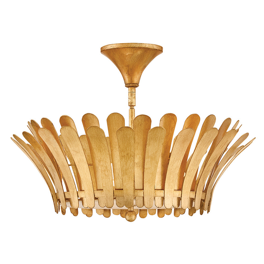 Reina Medium Semi-Flush Mount In Gold Finish