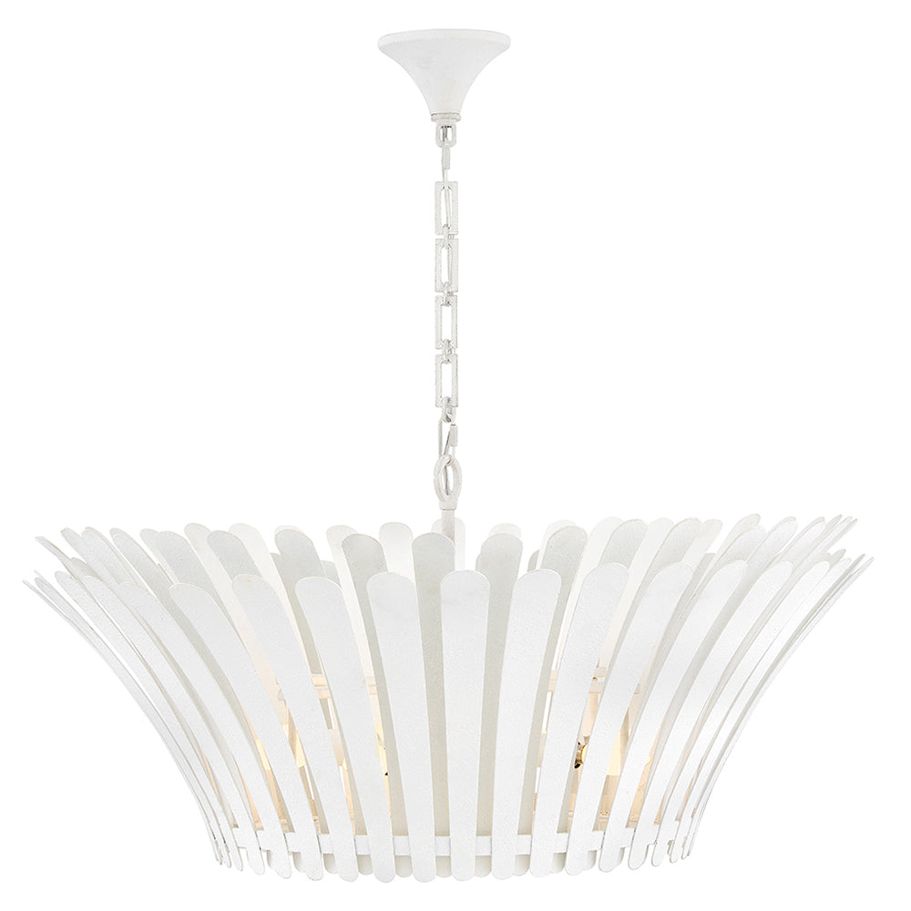 Reina Medium Tapered Chandelier In White Finish