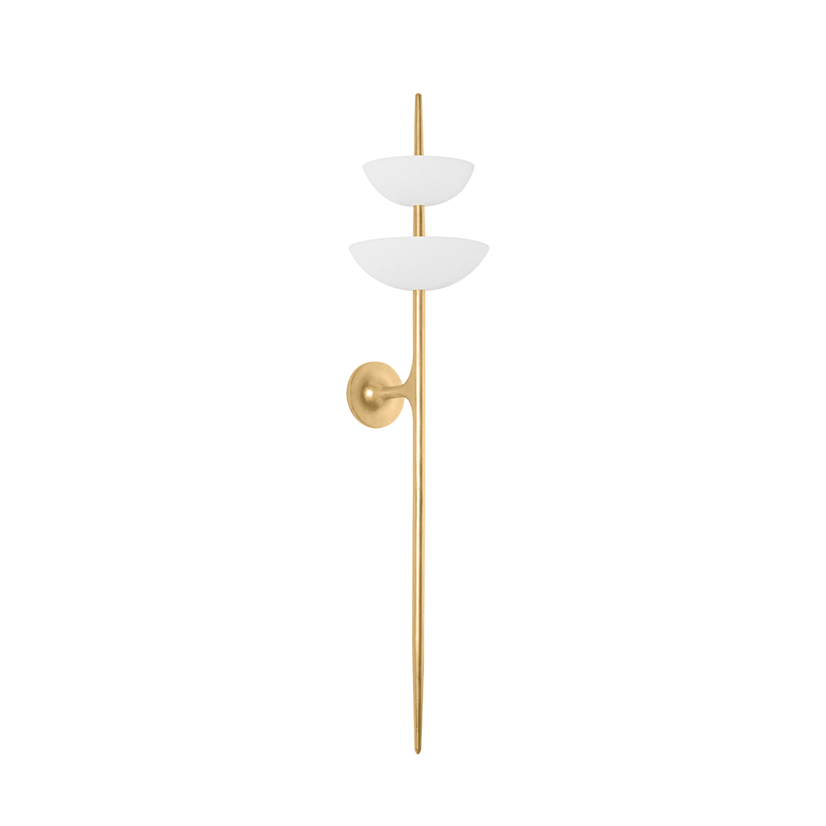 EVANDER Wall Sconce In VINTAGE GOLD LEAF/GESSO WHITE Finish