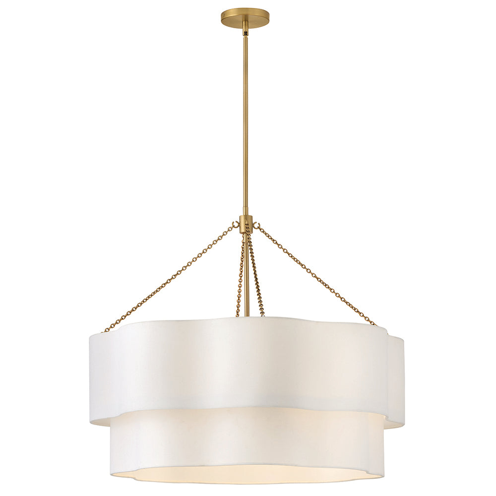 Gwen Medium Drum Chandelier In Light Brass Finish